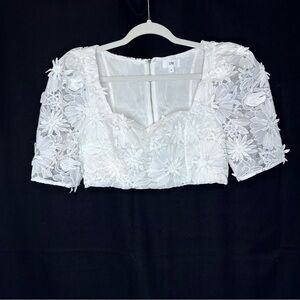LPA floral lace crop top S